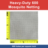 Heavy-Duty 600 XL Mosquito Netting - DIY Porch & Patio Netting - BLACK