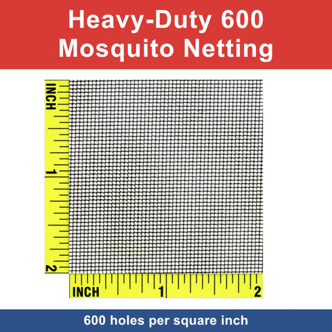 **NEW**  Heavy-Duty 600 XL Mosquito Netting - DIY Porch & Patio Netting - BLACK