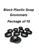 Black Plastic Snap Grommets, Set of 10