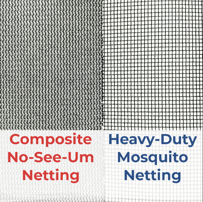 Heavy-Duty 290 XL Mosquito Netting - DIY Porch & Patio Netting - Black