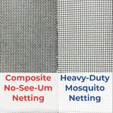 Heavy-Duty 290 XL Mosquito Netting - DIY Porch & Patio Netting - Black
