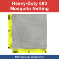 Heavy-Duty 600 XL Mosquito Netting - DIY Porch & Patio Netting - BLACK