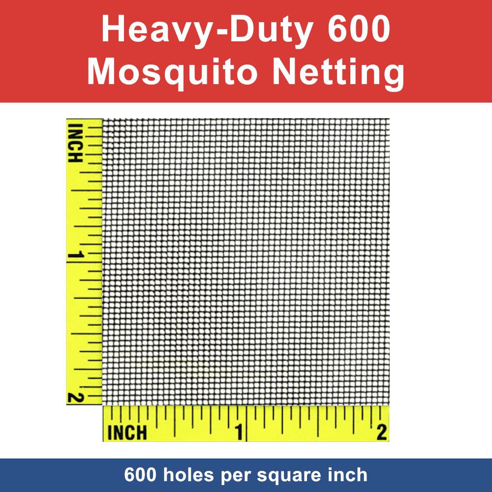 Heavy-Duty 600 XL Mosquito Netting - DIY Porch & Patio Netting - BLACK