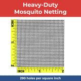 Heavy-Duty 290 XL Mosquito Netting - DIY Porch & Patio Netting - Black