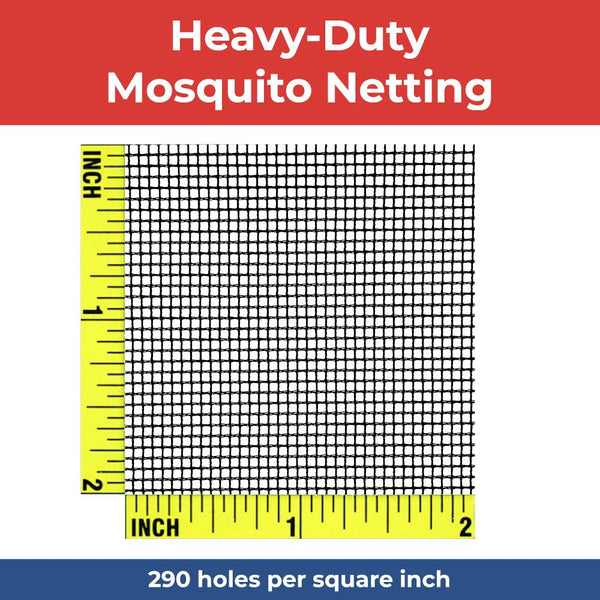 Heavy-Duty 290 XL Mosquito Netting - DIY Porch & Patio Netting - Black    *LIMITED STOCK OF 12' AND 9' WIDTHS*