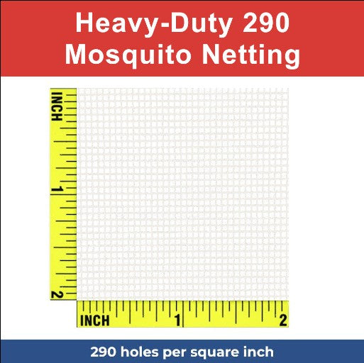 Heavy-Duty 290 XL Mosquito Netting - DIY Porch & Patio Netting - WHITE