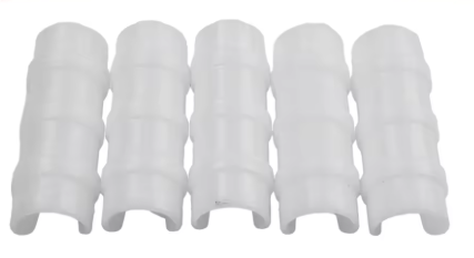 White Clips for 1/2 inch PVC pipe, set of 5